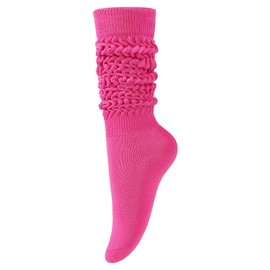 KEREDA Slouch Socks Women 1 Pair Knee High Scrunch Boot Socks for Women Size 6-11 Rose Red