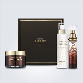 Ronas Golden Time 3-piece set skin, ampoule, cream + 7 Ronas packs + sample / 로나스 골든타임 3종 세트 스킨,앰플,크림+로나스팩7장+샘플