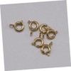 SEWACC 20pcs Golden Alloy Spring Ring Clasps for DIY Jewelry