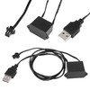 X AUTOHAUX 1 Meter/3ft Car Interior USB EL Wire String