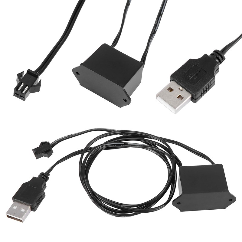 X AUTOHAUX 1 Meter/3ft Car Interior USB EL Wire String