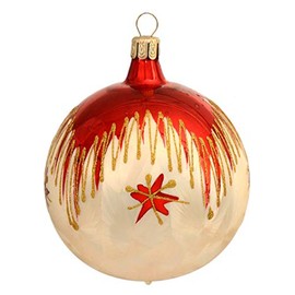 Jingle Bells Lauscha Weihnachtskugel 5cm Tradition 6er Set Glas Christbaumschmuck für Weihnachten Hochzeit