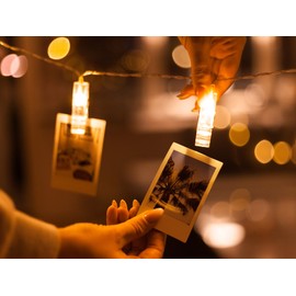 Charmed Battery Operated Fairy String Lights LED Photos Clips Lights in Warm White (40 LED)