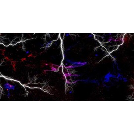 White Lightning Strike Graphic Vinyl Car Wrap Film Sheet + Free Cutter & Squeegee ( Except Sample Size ) (6FT x 5FT / 72" x 60")