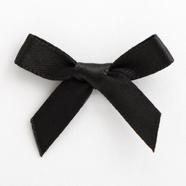 Italian Options Satin Craft Bows 100-Piece Pack, 3 cm Bow Width, Black