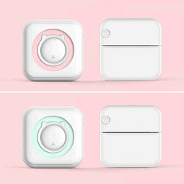 All-in-one Photo Printer Multifunction Portable Printer Wireless Instant Mini Printer Support BT Connection for Smartphone with 6 Thermal Paper Rolls and 5 Self-adhesive Paper Rolls 57mm Compatible with iOS Android