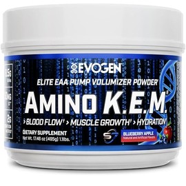 Evogen Amino Kem - Eaa y Bcaa en Polvo Voluminizador  Suplemento de Aminoácidos Bcaa para el Flujo Sanguíneo, El Crecimiento Muscular y la...         