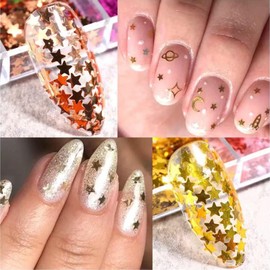 1 Bottle Iridescent Holographic Star Sequins 3mm Glitter Star Sequins for DIY Crafts Nail Art, Purple