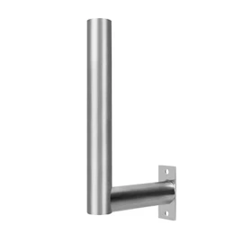 Stainless Steels Pole Mount 12'' Length Universal L-Type Pole Mast Bracket for for Outside Antenna,Weather Station,Solar Panel