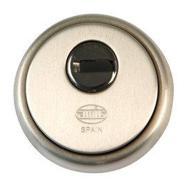 Amig - Door Security Escutcheon | Brass | Reinforced Sintered Steel Body | Anti-Drill | Brass - Gold Colour | 65mm Diameter Keyhole Cover