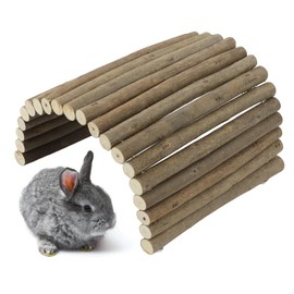 Puente de Madera para Hámster, Roedores de Arbustos, Túnel de Escalada para Masticar, Puente Flexible para Animales Pequeños, Escondite de Rampa para Cobayas, Erizos, Chinchillas Y Otros Roedores