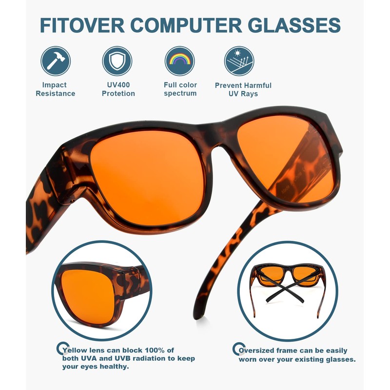 Se adapta a encima de la computadora anteojos con tintado