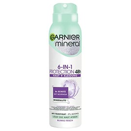 Garnier Mineral 6-in-1 48H Antiperspirant with Moringa & Mineralite, Floral Fresh, 150 ml