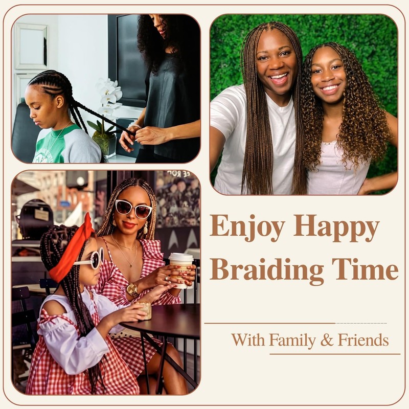 Brown Braiding Hair Pre Stretched Knotless Box Braids Hair