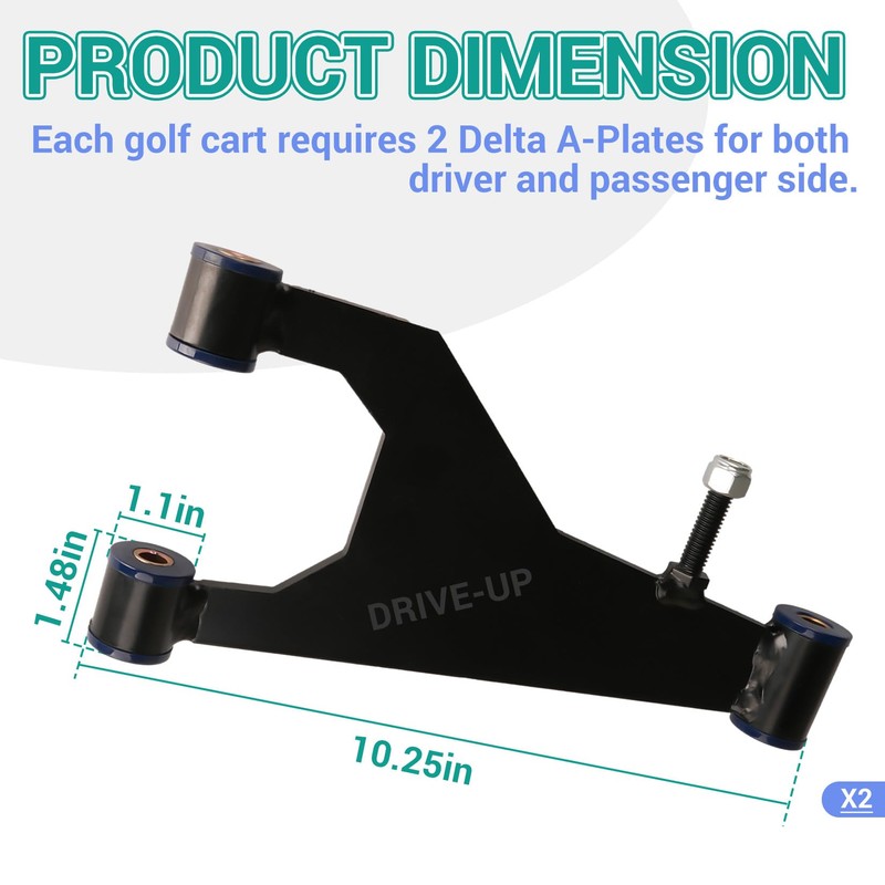 Drive-up Delta A-Plate Sub Assembly for Club Car DS 1993-Up