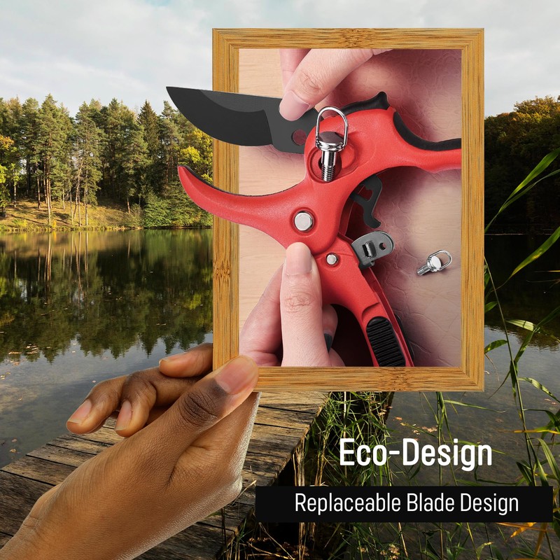 DUROX - Ratchet Pruning Shears, Garden Shears with 3X Cutting