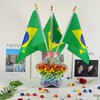 QQSD Brazil Small Flag Brazilian Stick Mini Hand Held Flags