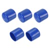 sourcing map 5pcs Rubber End Caps 25mm ID Vinyl Round