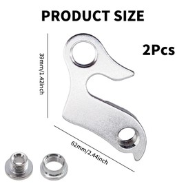 Oiieco 2PCS Alloy Bike Rear Derailleur Hanger,Durable Aluminum Dropout Replacement for MTB/Road Bikes,Essential Bike Parts