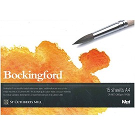 Bockingford WD510058 Watercolour Pad A4 Glued Watercolour Pad Ideal for Watercolour and Other Mixed Media