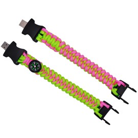Pulsera USB Flash Drives pendrives de pulgar para compañeros de viaje y amantes de los deportes al aire última intervensión (32 GB rosa-amarillo)