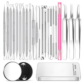 22 Pcs Pimple Popper Tool, Blackhead Remover Acne and Zit Comedone Extractor Kit