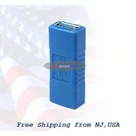 Unbranded USB 3.0 Type A Female to Female Connector Adapter Coupler Gender Changer Blue
