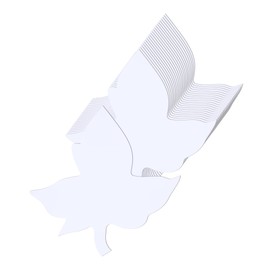 Hygloss Leaf Shape Paper Cut-Outs for Arts & Crafts-Many Creative Uses-Fall-Themed Activities-6.5 Inches-100 Pcs, White