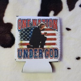 Country Grace With Alisha Trump Flag 12OZ Beverage Koozie Neoprene Drink Can Cooler