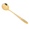 Serving Spoon Mirror Polished Brass Glossy Edges Heavy Duty Round