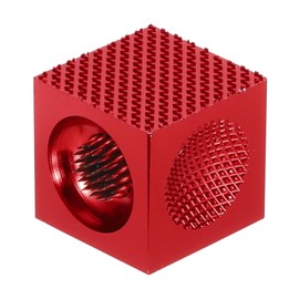 PATIKIL Cube Billiard Pool Cue Tip Repair Tool, 5-in-1 Pool Cue Tip Tool Pool Stick Shaper/Aerator/Scuffer/Burnisher/Billiard Cue Stick Accessories, Red