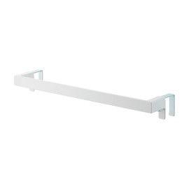 Yamazaki 4749 Towel Hanger Bar, Wide, White, Approx. W 13.0 x D 2.4 - 2.8 x H 1.6 inches (33 x 6 - 7 x 4 cm), Plate, Perfect for Door Thickness, Adjustable, Towel Rack