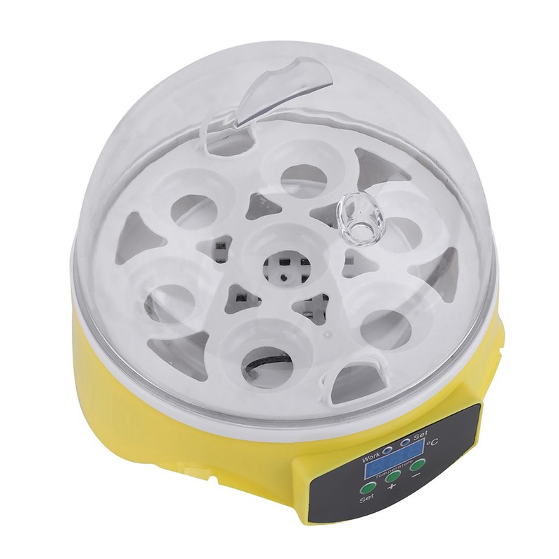 7 Eggs Digital Clear Manual Turning Incubator Hatcher Temperature Control
