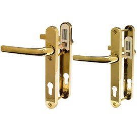 UPVC Door Handle Avocet Pioneer Sprung 92mm PZ Double Glazing Pair Set Patio PVC Gold 122mm