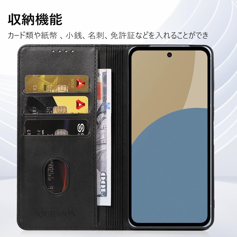 QUEASON [AQUOS Sense9 Case Notebook] Magnetic Aquos Sense 9 Case