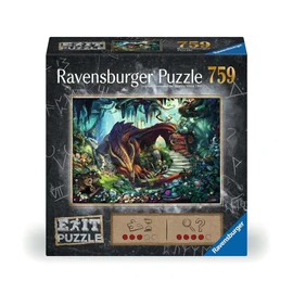 Ravensburger Exit Puzzle 17378 in the Dragon Cave - 759 Pieces Puzzle for Adults and Children from 12 Years, White