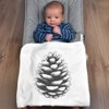 Azeeda 'Single Pine Cone ' Cotton Baby Blanket/Shawl (BY00040043)