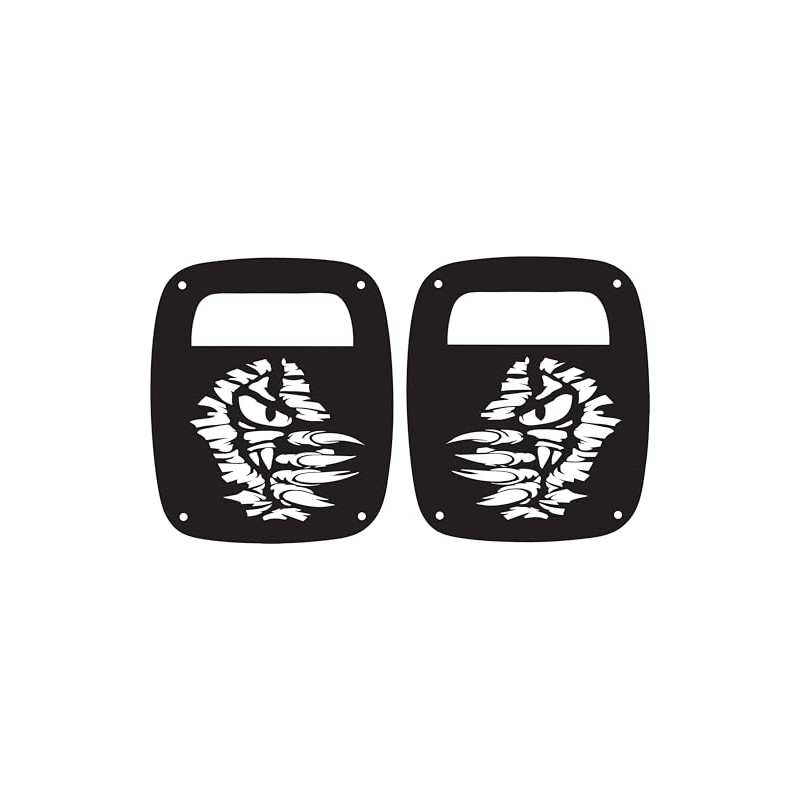 JeepTails Monster Tail lamp Light Covers Compatible with Jeep CJ