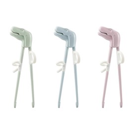 GLADFRESIT 3 Pairs Baby Training Chopsticks, Dinosaur Children Learning Chopsticks Easy to Use Chopsticks for Toddler Kids Beginners