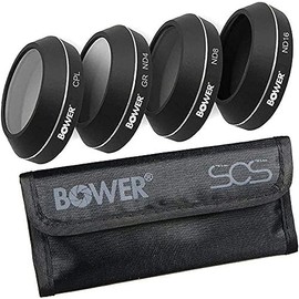 Bower Mavic Pro 4pc Professional Filter Kit | 4K HD Optics ND4, ND8, ND16, CPL Filter Set for Mavic Pro Drone Accessories. Enhance Your Aerial Photography