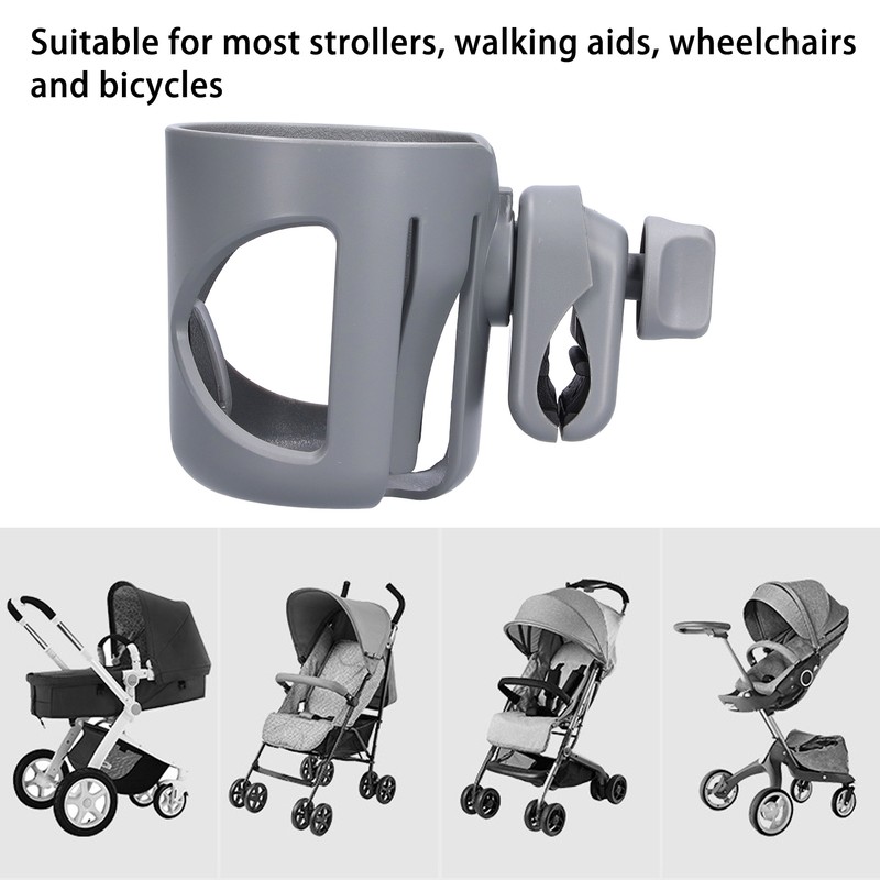 Stroller Cup Bracket Adjustable Width Clip Light Weight Elastic Fixing