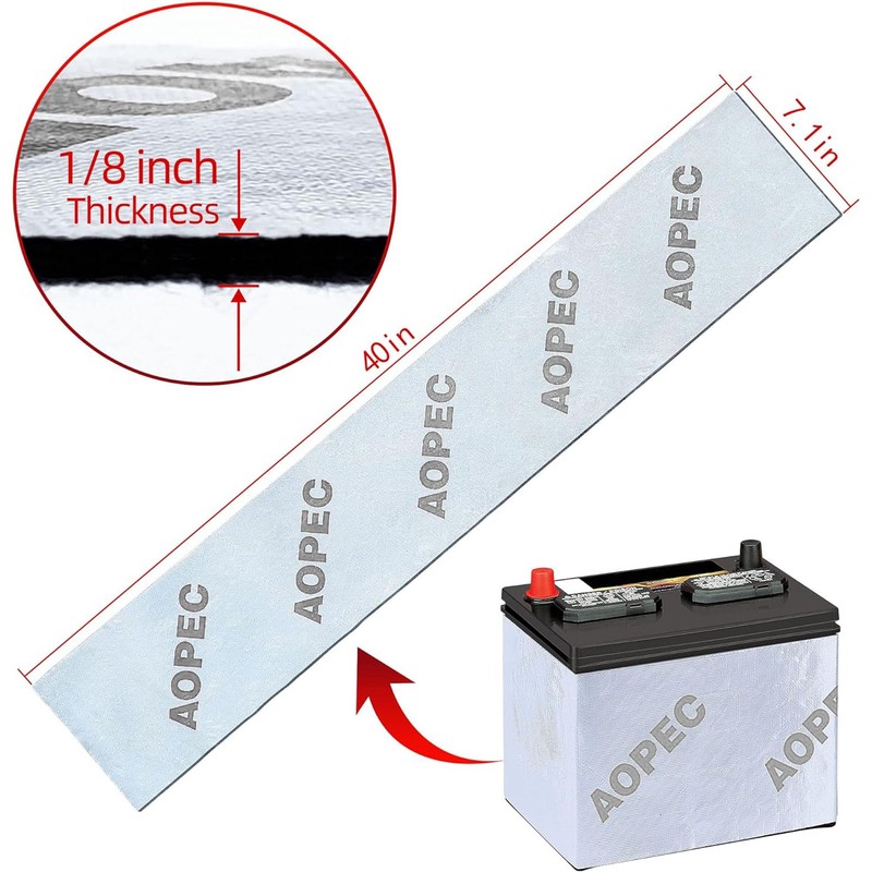 AOPEC Battery Insulation Kit Fits Most Top And Side Mount