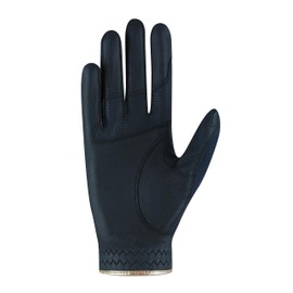 Roeckl Sports equestrian gloves MADRID, summer riding glove, black/gold 6