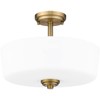 Z-Lite 3 Light Semi Flush Mount 220SF3-HBR, Brass