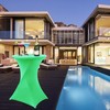 Obstal Grass Green Cocktail Table Covers Stretch Spandex Cocktail Table