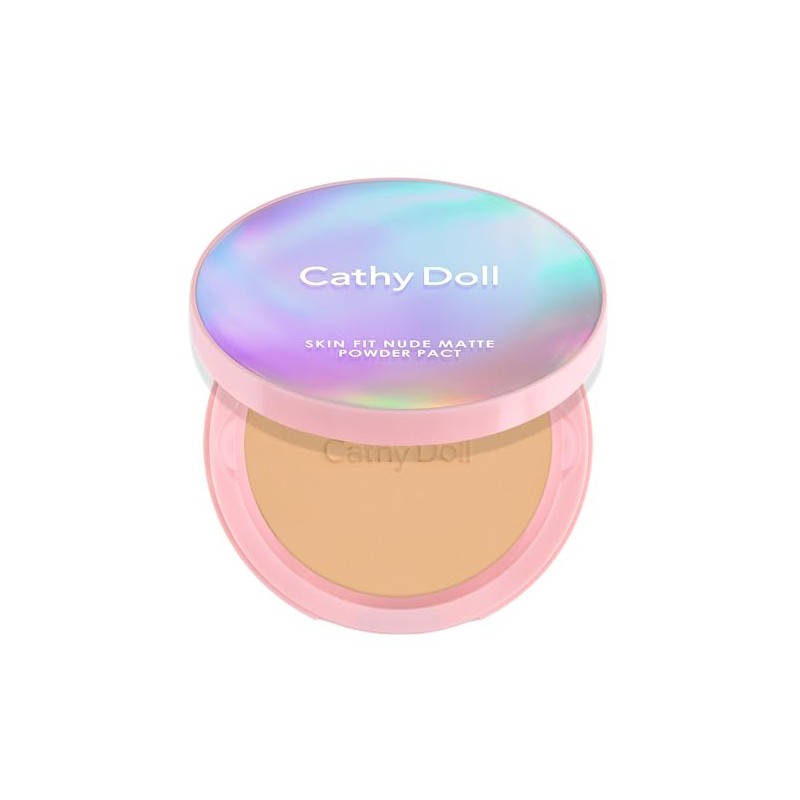 Cathy Doll Skin Fit Nude Mat Powder Pact (03 Medium