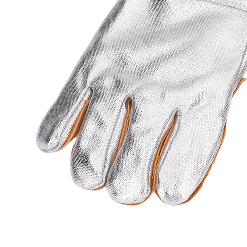 1 Pair Cowhide Welding Gloves Heat Resistant Fireproof Hard Wearing