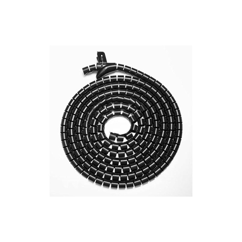Brateck Coiled Tube Cable Sleeve, Black, 1000 x 30 mm