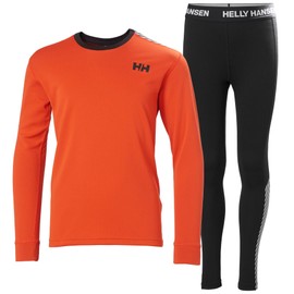 Helly Hansen Unisex Kid's JR HH LIFA Active Set Base Layer Bottom, 147 Cherry Tomato, 14 Years