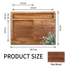 Bible Verse Joshua 1 9 Christian Decor Sticky Note Holder Gifts for Women Men Prayer Coworkers Employees Friends Inspirational Positive Scripture Desk Self-Stick Note Pad Holders ZSS52